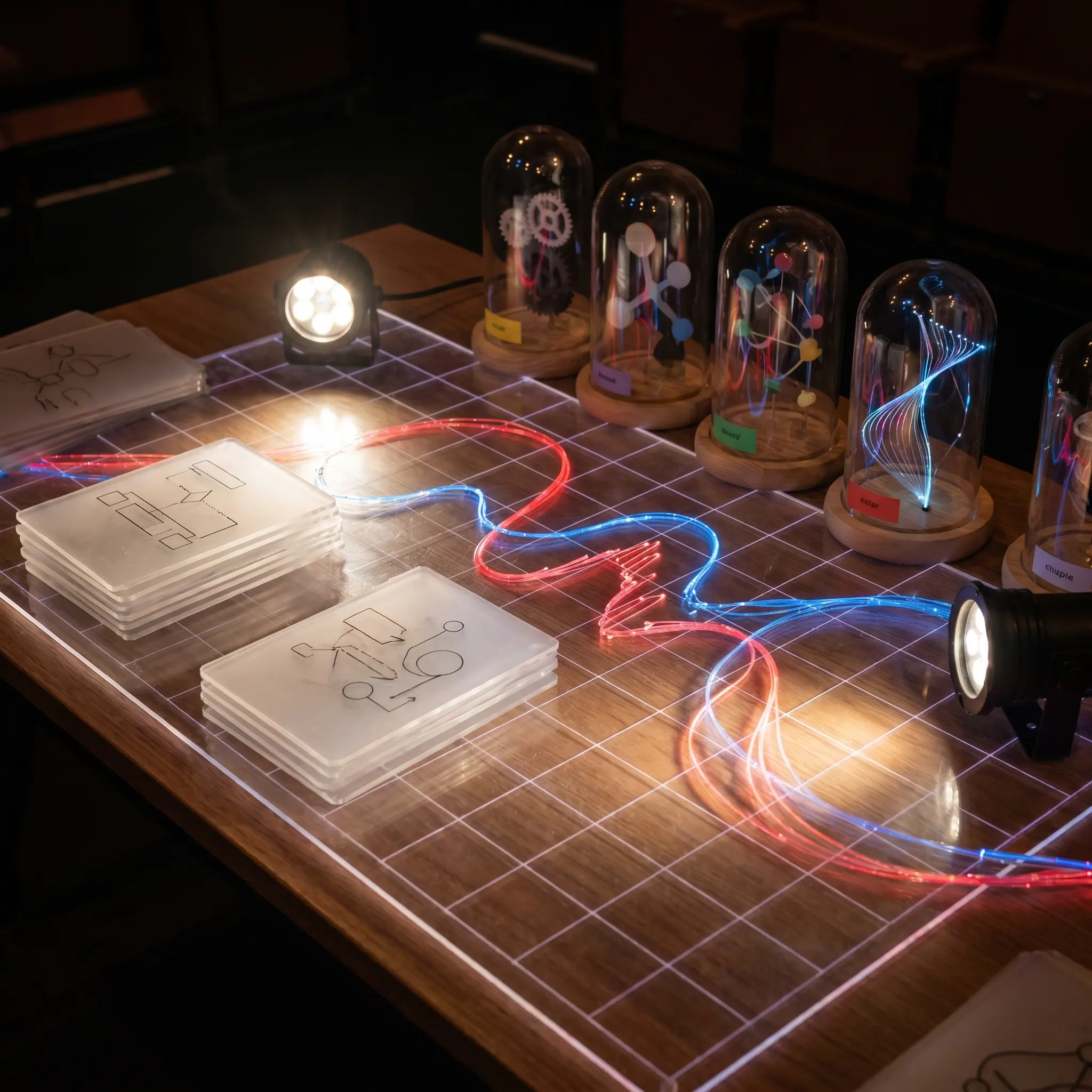 A staged table of LLM concept specimens and evidence cues